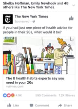 Facebook photo ad by the New York Times